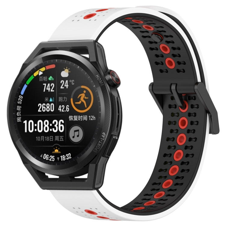 For Huawei Watch GT Runner 22mm Tricolor Breathable Silicone Watch Band