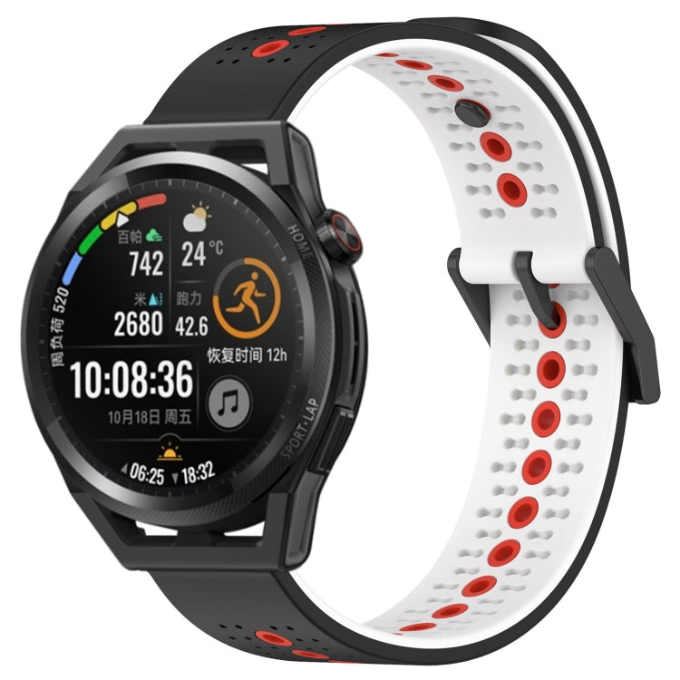 For Huawei Watch GT Runner 22mm Tricolor Breathable Silicone Watch Band