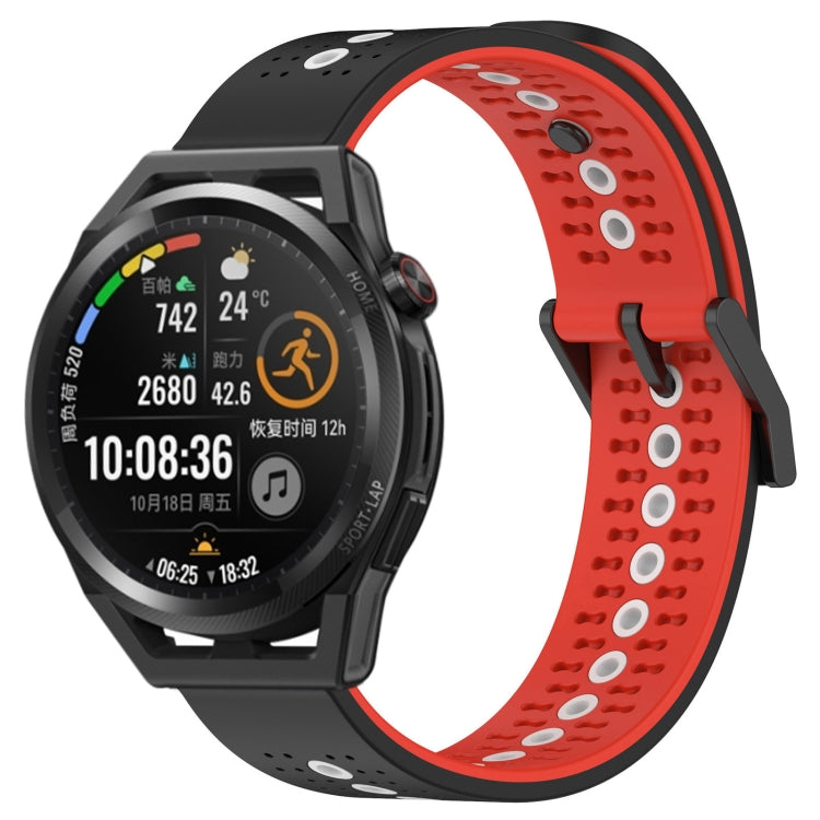 For Huawei Watch GT Runner 22mm Tricolor Breathable Silicone Watch Band