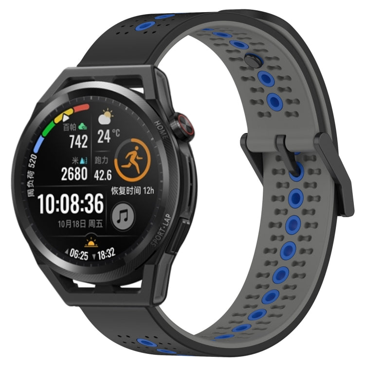 For Huawei Watch GT Runner 22mm Tricolor Breathable Silicone Watch Band