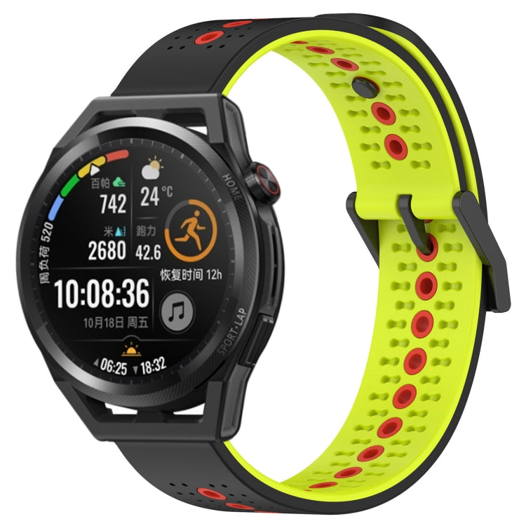 For Huawei Watch GT Runner 22mm Tricolor Breathable Silicone Watch Band