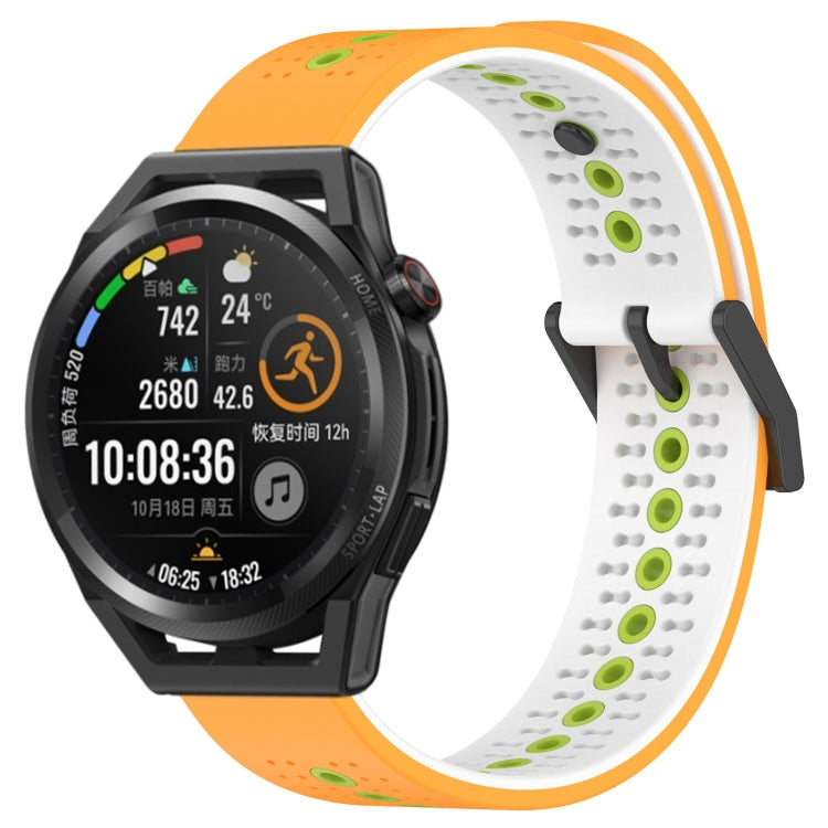 For Huawei Watch GT Runner 22mm Tricolor Breathable Silicone Watch Band