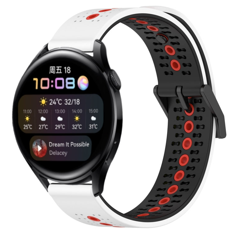 For Huawei Watch 3 22mm Tricolor Breathable Silicone Watch Band