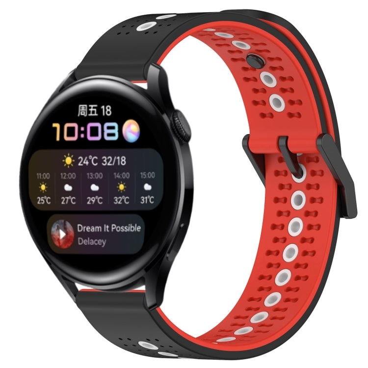 For Huawei Watch 3 22mm Tricolor Breathable Silicone Watch Band