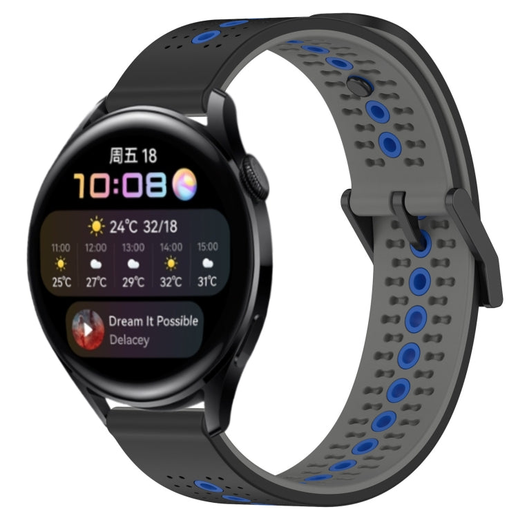 For Huawei Watch 3 22mm Tricolor Breathable Silicone Watch Band