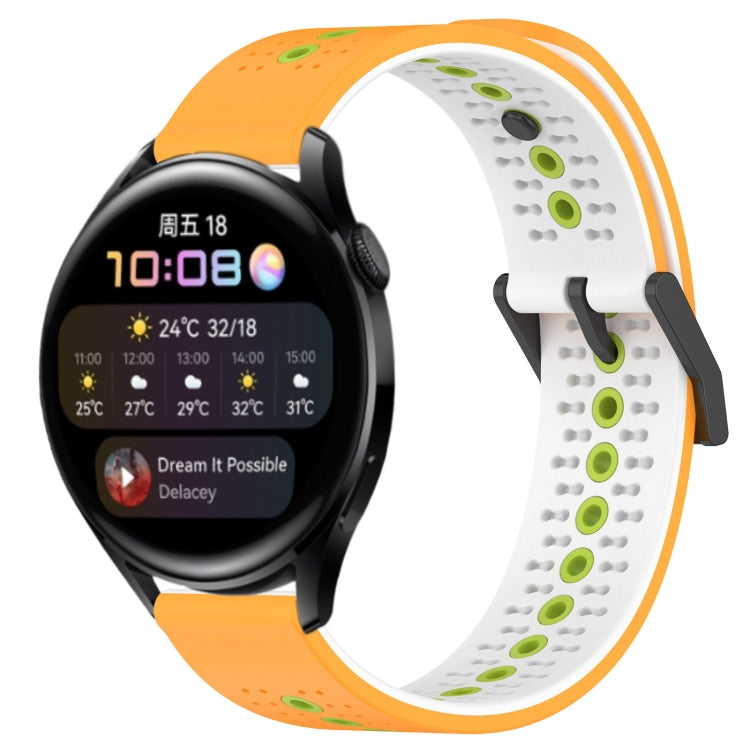 For Huawei Watch 3 22mm Tricolor Breathable Silicone Watch Band