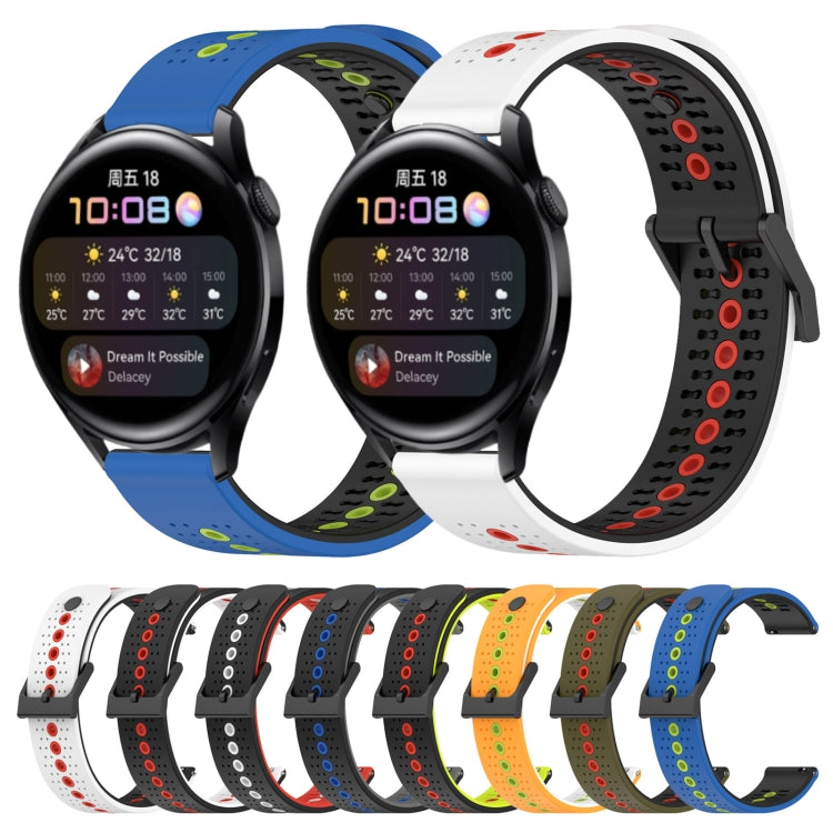 For Huawei Watch 3 22mm Tricolor Breathable Silicone Watch Band
