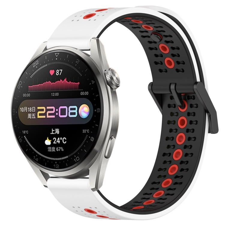For Huawei Watch 3 Pro 22mm Tricolor Breathable Silicone Watch Band