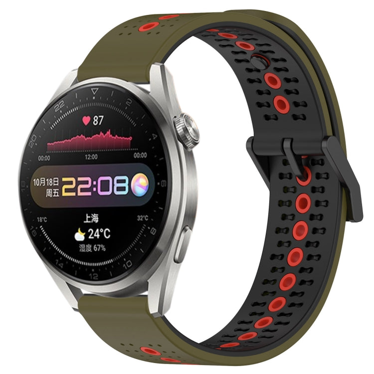 For Huawei Watch 3 Pro 22mm Tricolor Breathable Silicone Watch Band