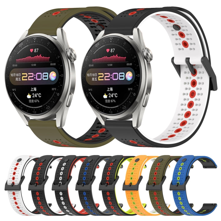 For Huawei Watch 3 Pro 22mm Tricolor Breathable Silicone Watch Band
