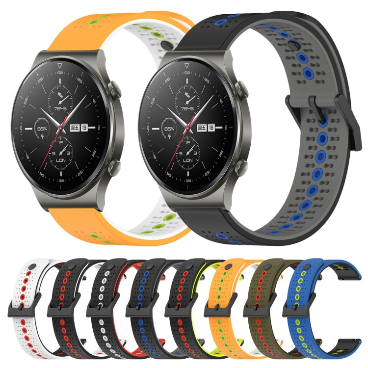 For Huawei GT2 Pro 22mm Tricolor Breathable Silicone Watch Band
