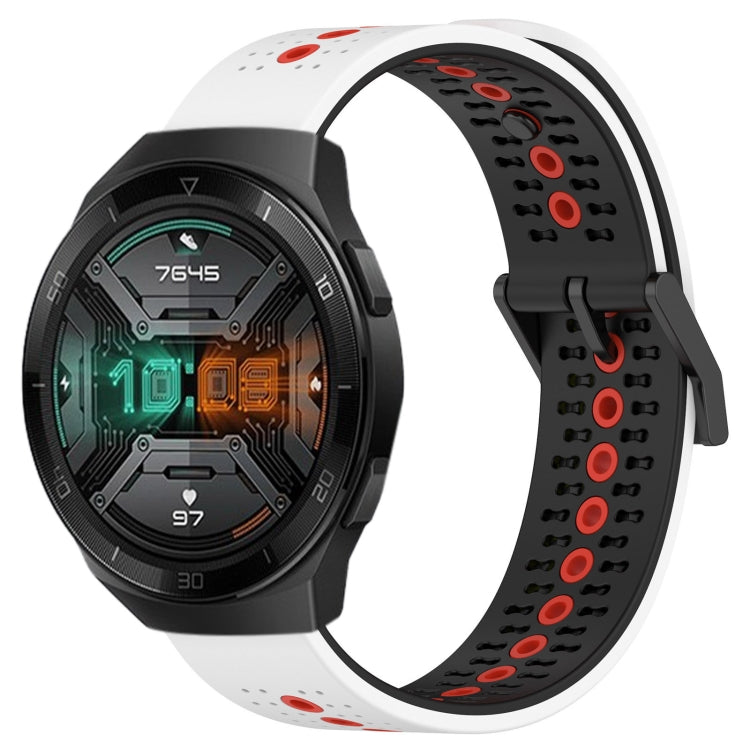 For Huawei Watch GT 2E 22mm Tricolor Breathable Silicone Watch Band