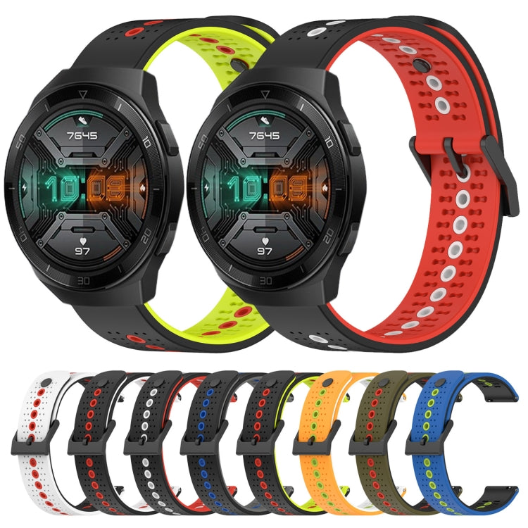 For Huawei Watch GT 2E 22mm Tricolor Breathable Silicone Watch Band