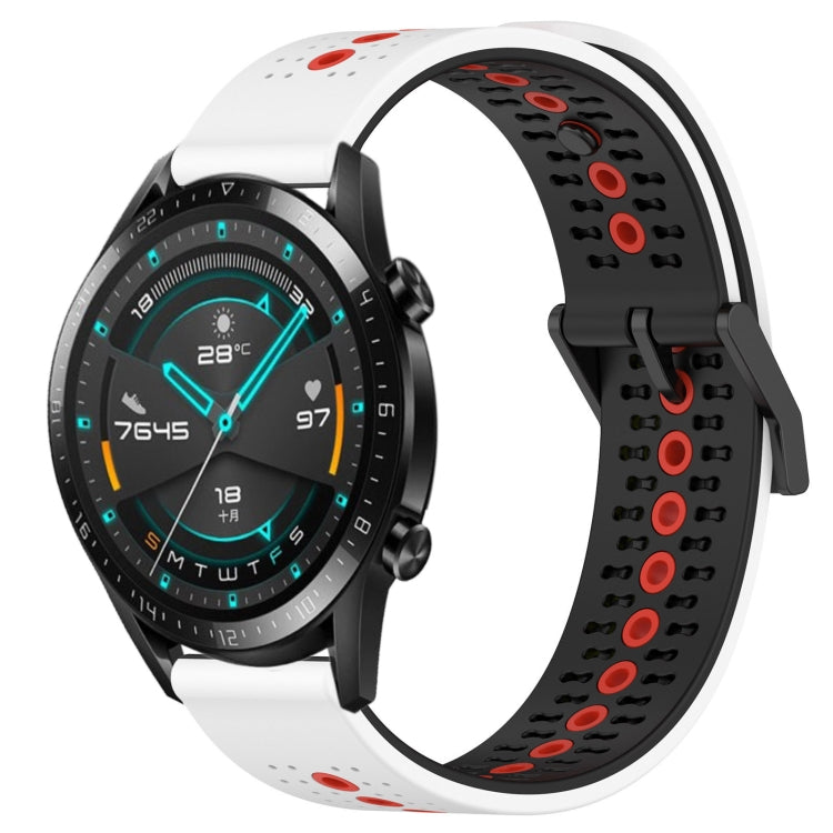 For Huawei GT2 46mm 22mm Tricolor Breathable Silicone Watch Band
