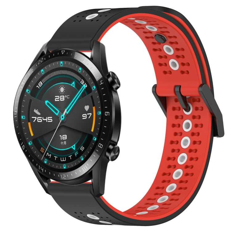 For Huawei GT2 46mm 22mm Tricolor Breathable Silicone Watch Band