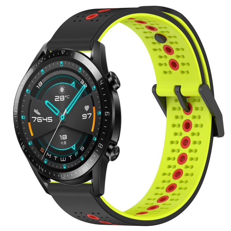 For Huawei GT2 46mm 22mm Tricolor Breathable Silicone Watch Band