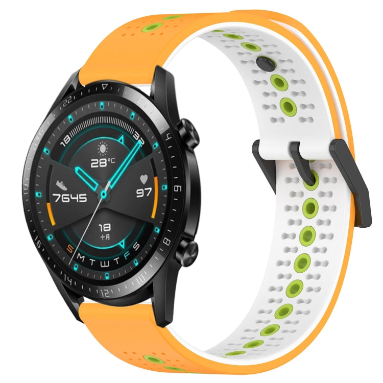 For Huawei GT2 46mm 22mm Tricolor Breathable Silicone Watch Band