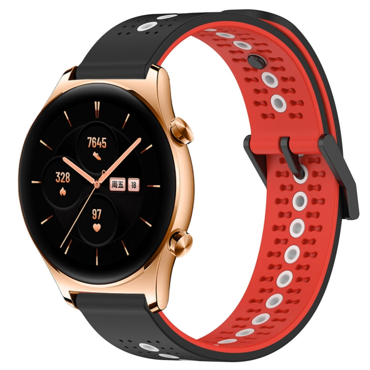 For Honor Watch GS 3 22mm Tricolor Breathable Silicone Watch Band