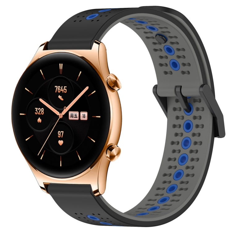 For Honor Watch GS 3 22mm Tricolor Breathable Silicone Watch Band