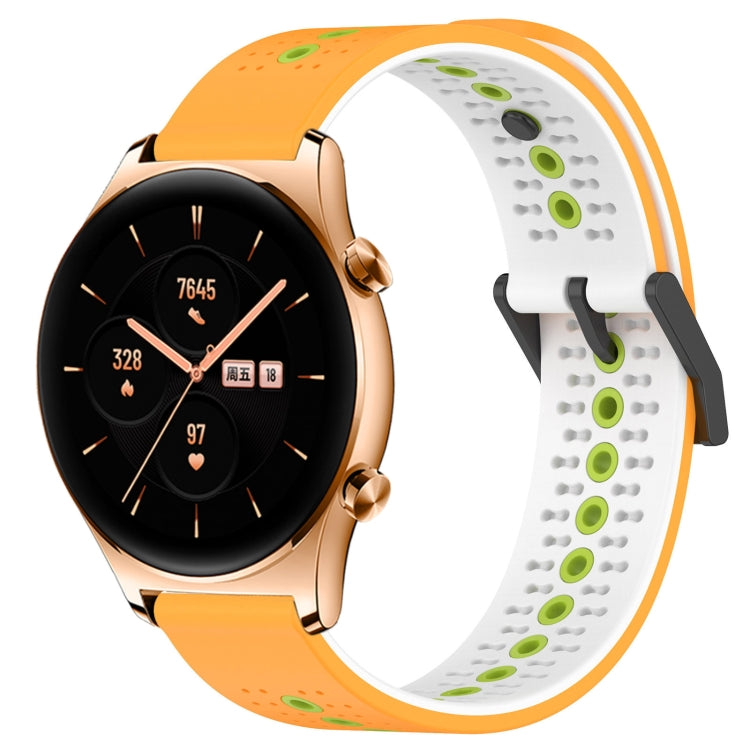 For Honor Watch GS 3 22mm Tricolor Breathable Silicone Watch Band