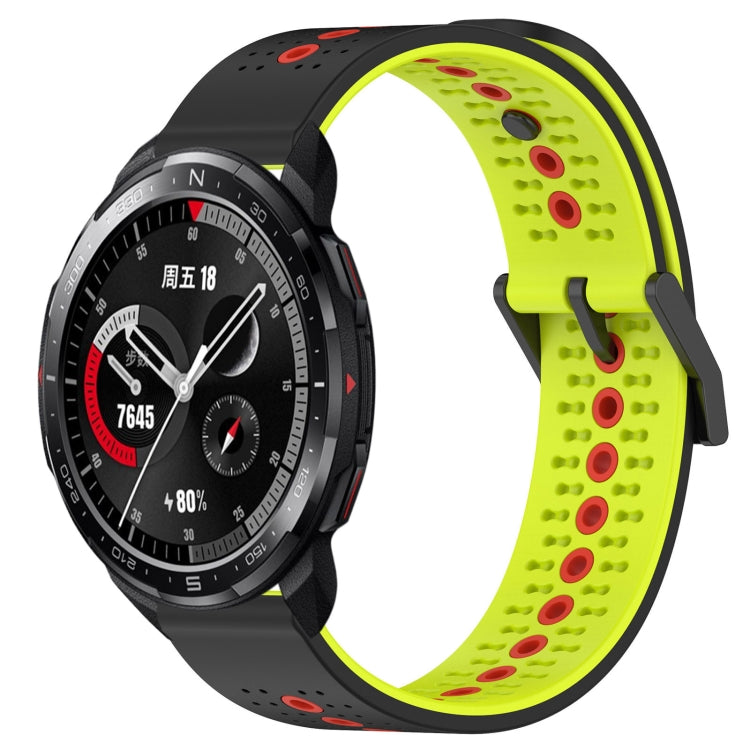 For Honor Watch GS Pro 22mm Tricolor Breathable Silicone Watch Band