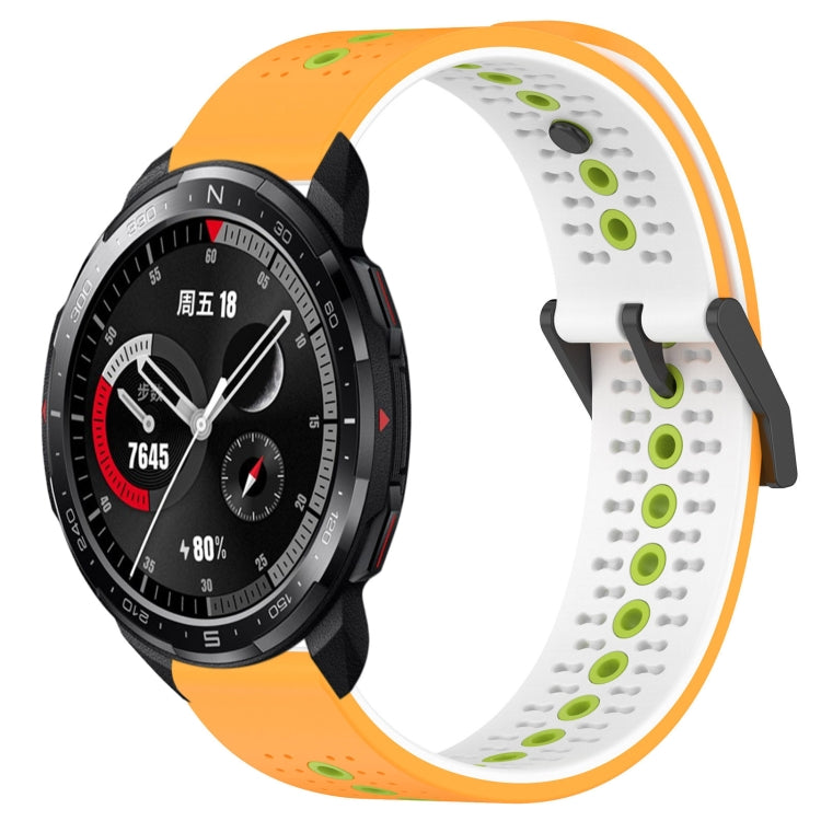 For Honor Watch GS Pro 22mm Tricolor Breathable Silicone Watch Band
