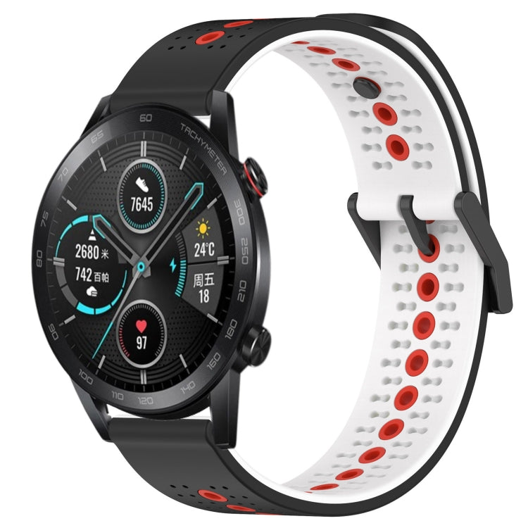 For Honor Magic Watch 2 46mm 22mm Tricolor Breathable Silicone Watch Band