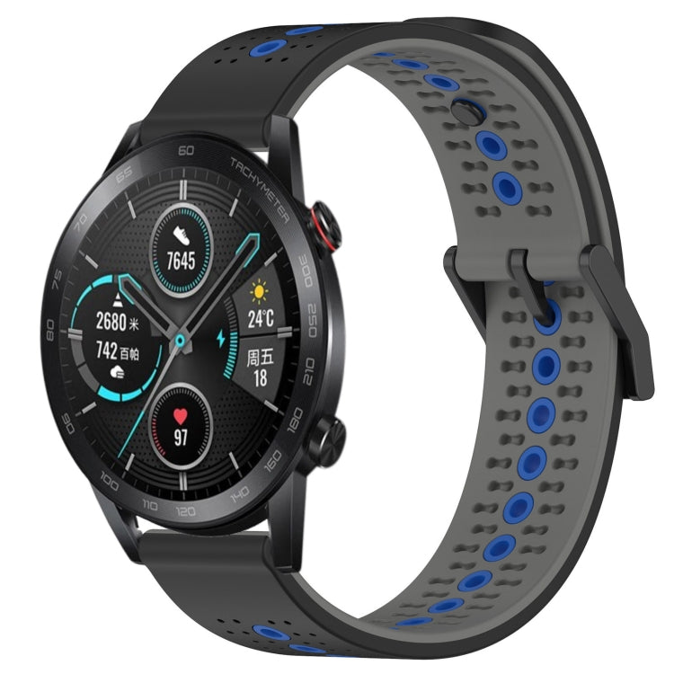 For Honor Magic Watch 2 46mm 22mm Tricolor Breathable Silicone Watch Band