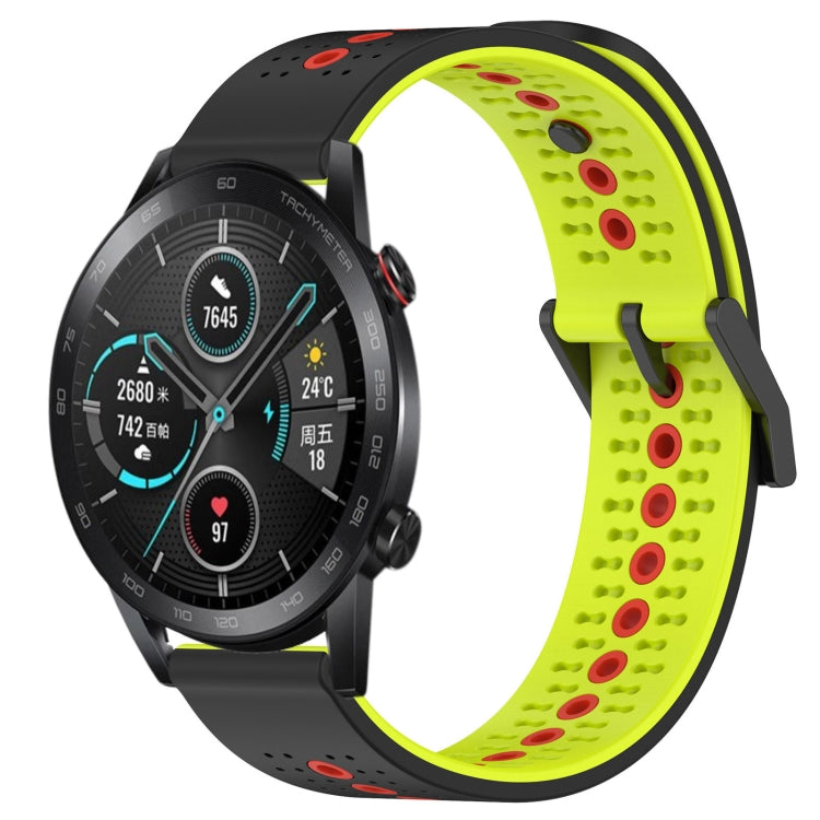 For Honor Magic Watch 2 46mm 22mm Tricolor Breathable Silicone Watch Band