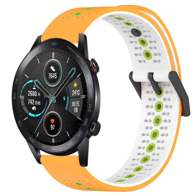For Honor Magic Watch 2 46mm 22mm Tricolor Breathable Silicone Watch Band