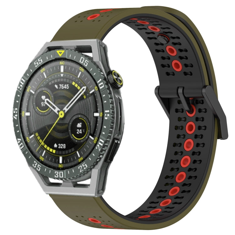 For Huawei Watch GT3 SE 22mm Tricolor Breathable Silicone Watch Band