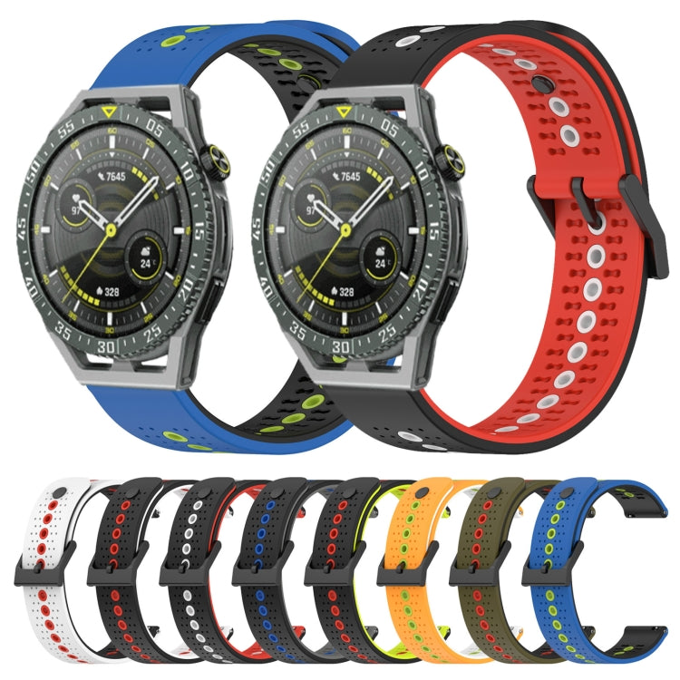 For Huawei Watch GT3 SE 22mm Tricolor Breathable Silicone Watch Band