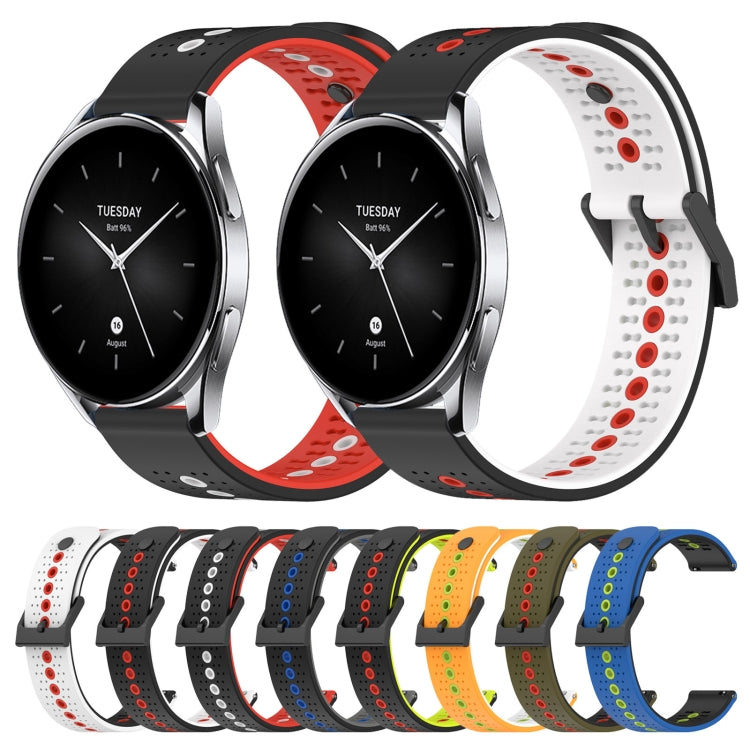 For Xiaomi Watch S2 42mm 22mm Tricolor Breathable Silicone Watch Band