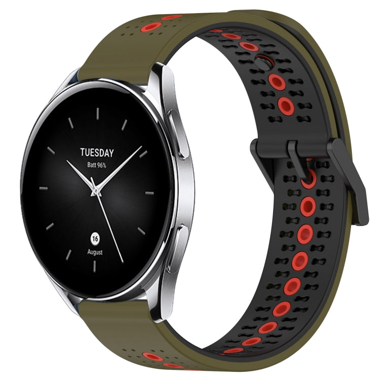For Xiaomi Watch S2 46mm 22mm Tricolor Breathable Silicone Watch Band
