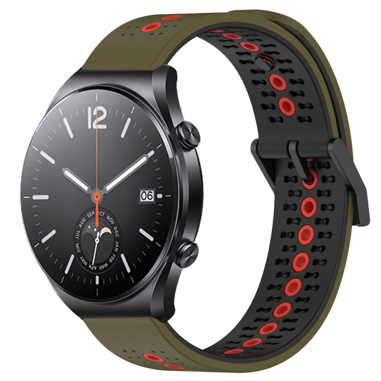 For Xiaomi MI Watch S1 22mm Tricolor Breathable Silicone Watch Band