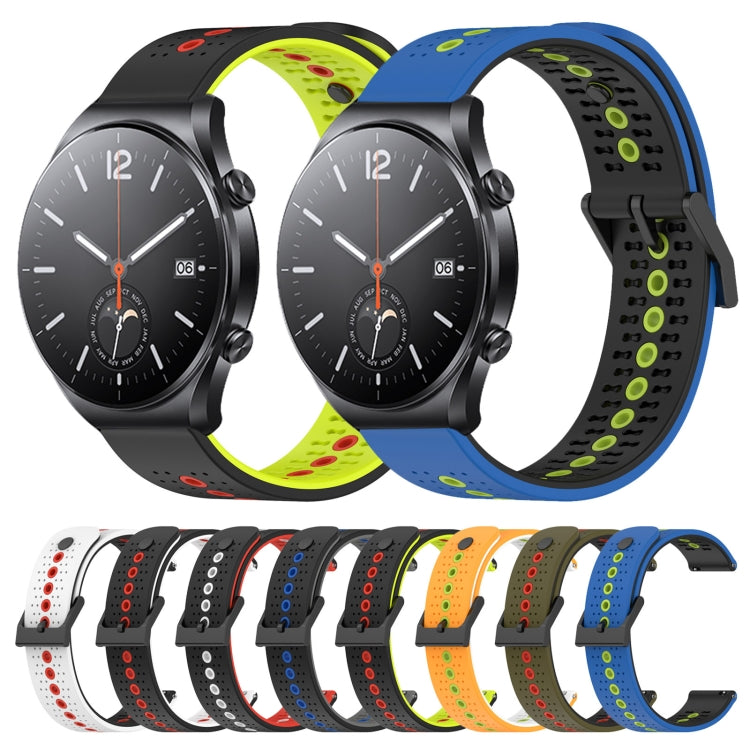 For Xiaomi MI Watch S1 22mm Tricolor Breathable Silicone Watch Band