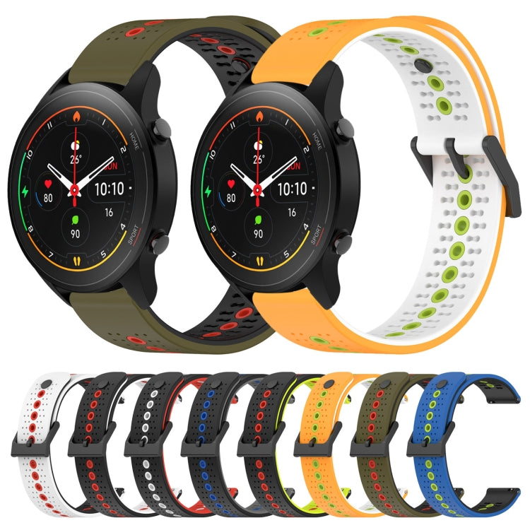 For Xiaomi MI Watch S1 Pro 22mm Tricolor Breathable Silicone Watch Band