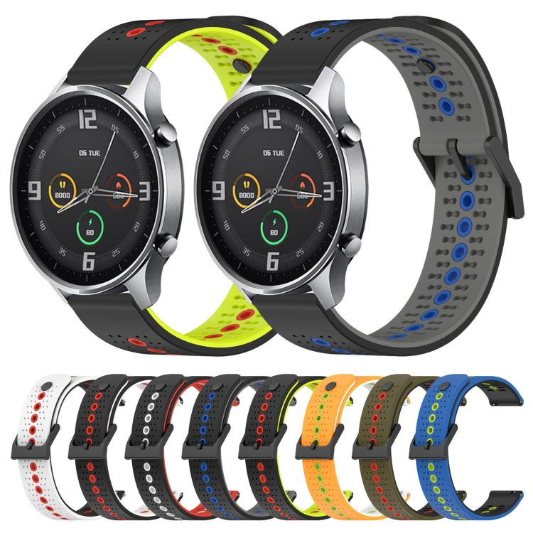 For Xiaomi MI Watch Color 22mm Tricolor Breathable Silicone Watch Band