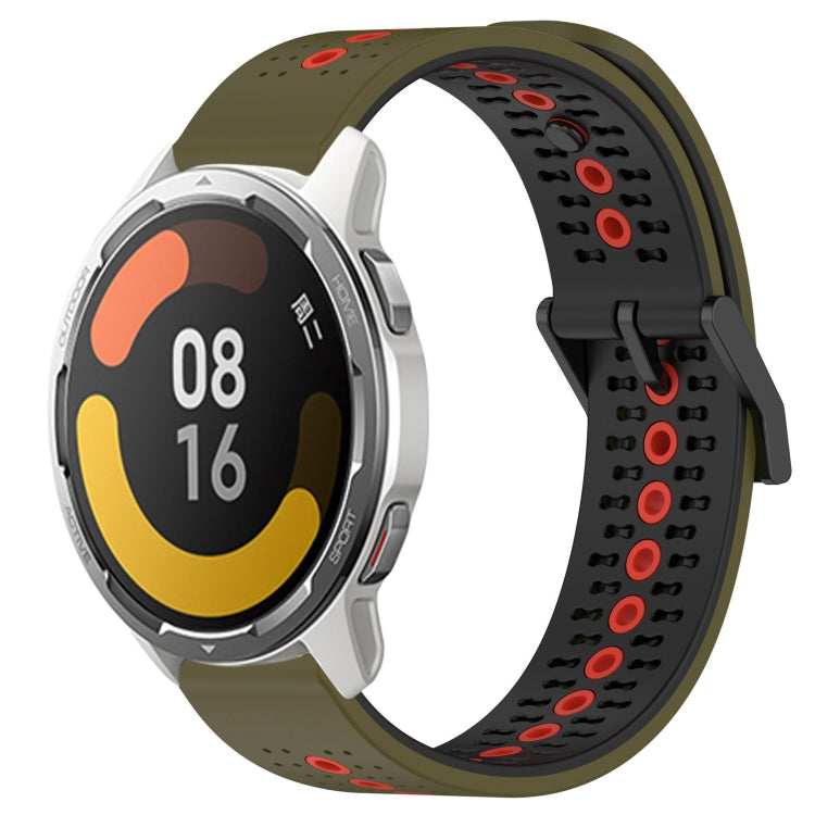 For Xiaomi Watch S1 Active 22mm Tricolor Breathable Silicone Watch Band