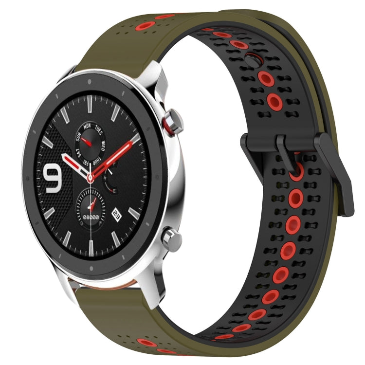 For Amazfit GTR 4 22mm Tricolor Breathable Silicone Watch Band