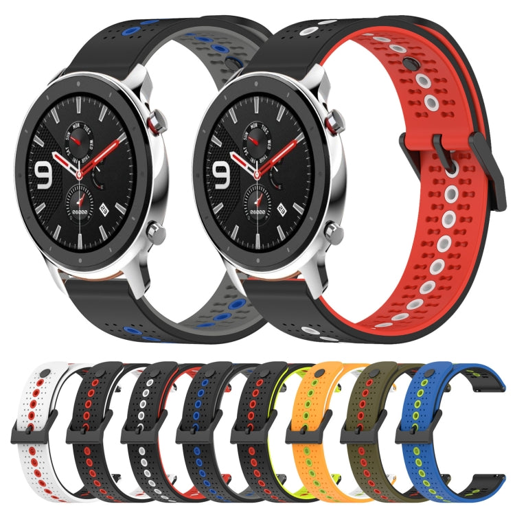 For Amazfit GTR 4 22mm Tricolor Breathable Silicone Watch Band