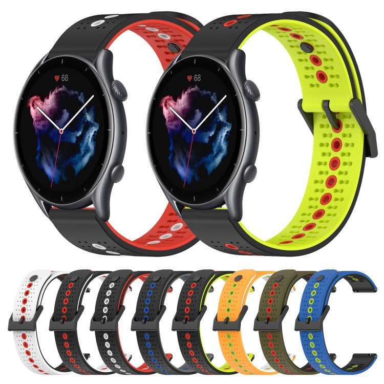 For Amazfit GTR 3 22mm Tricolor Breathable Silicone Watch Band