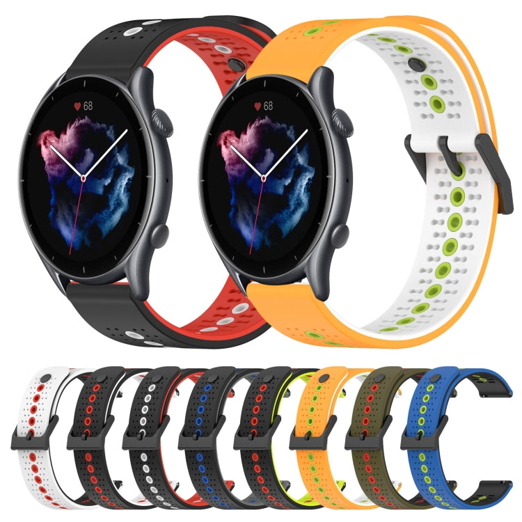 For Amazfit GTR 3 Pro 22mm Tricolor Breathable Silicone Watch Band