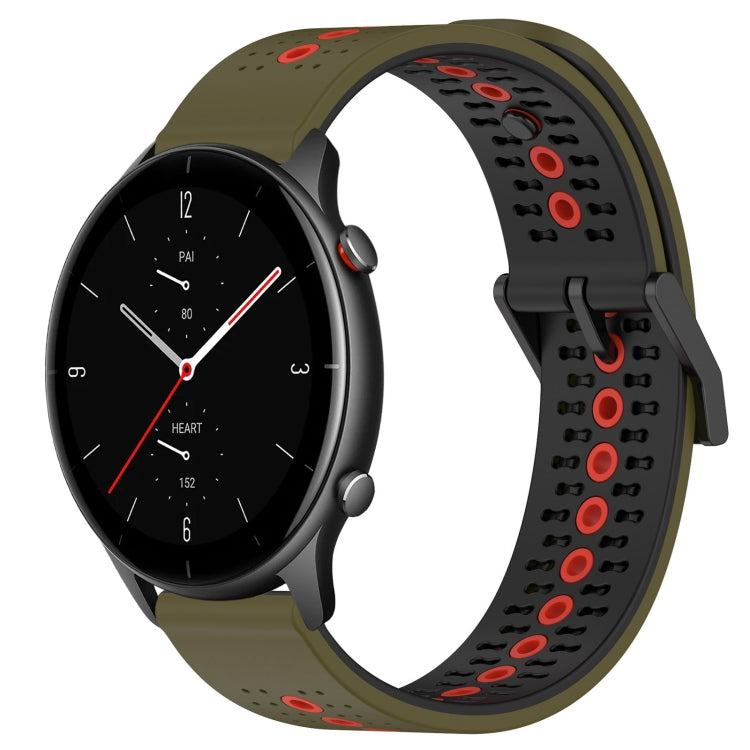 For Amazfit GTR 2e 22mm Tricolor Breathable Silicone Watch Band