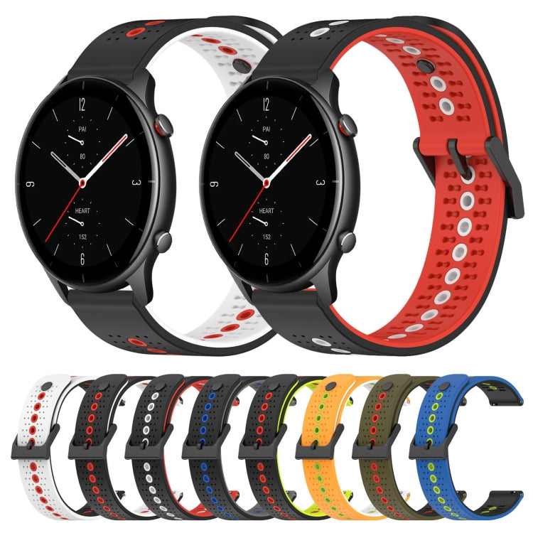 For Amazfit GTR 2e 22mm Tricolor Breathable Silicone Watch Band