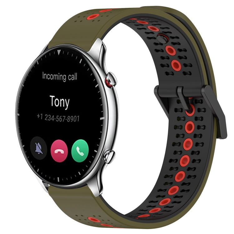 For Amazfit GTR 2 22mm Tricolor Breathable Silicone Watch Band