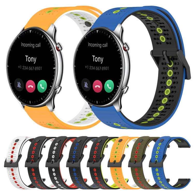 For Amazfit GTR 2 22mm Tricolor Breathable Silicone Watch Band