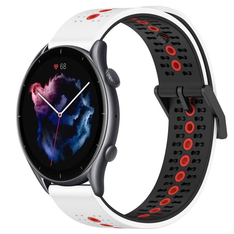 For Amazfit 3 22mm Tricolor Breathable Silicone Watch Band