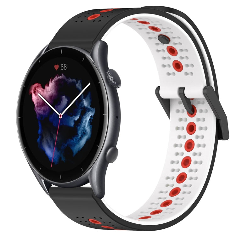 For Amazfit 3 22mm Tricolor Breathable Silicone Watch Band