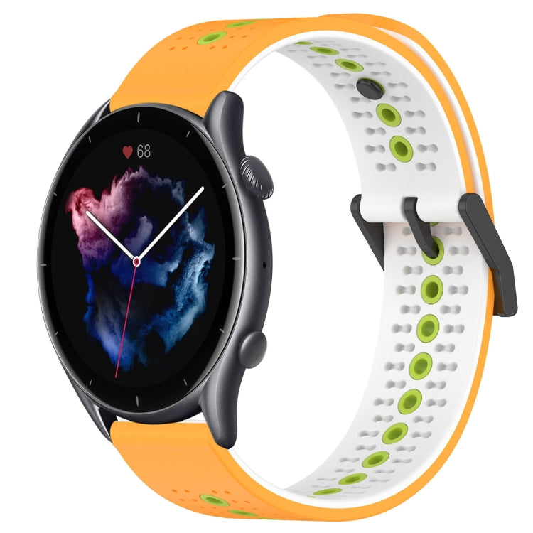 For Amazfit 3 22mm Tricolor Breathable Silicone Watch Band